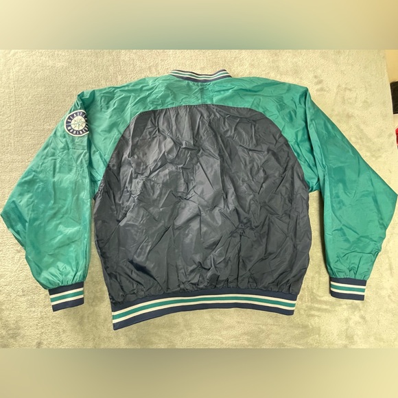 VTG MLB Chalk Line Seattle Mariners Pullover Windbreaker XL Mesh Lined Nylon - Picture 16 of 16
